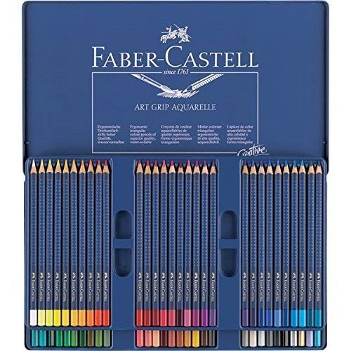 FABER-CASTELL - Caixa com 60 Lápis de cor Aguarela Art Grip ( Imagem 2 de 2 ) - Preview