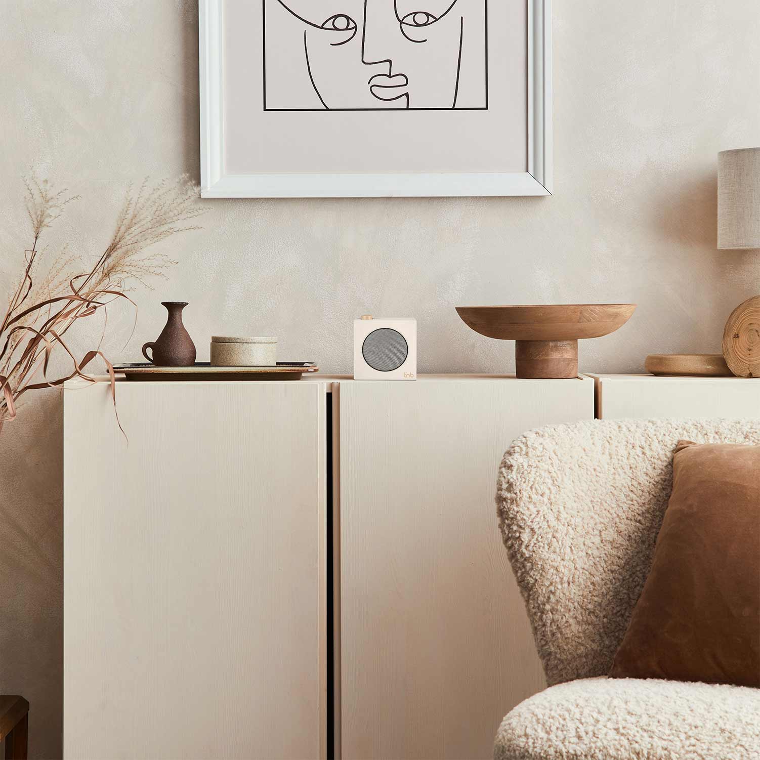 Coluna Bluetooth + Radio Tnb Rainbow Cube 5W Ivory White Hprbw5Wh ( Imagem 4 de 4 ) - Preview