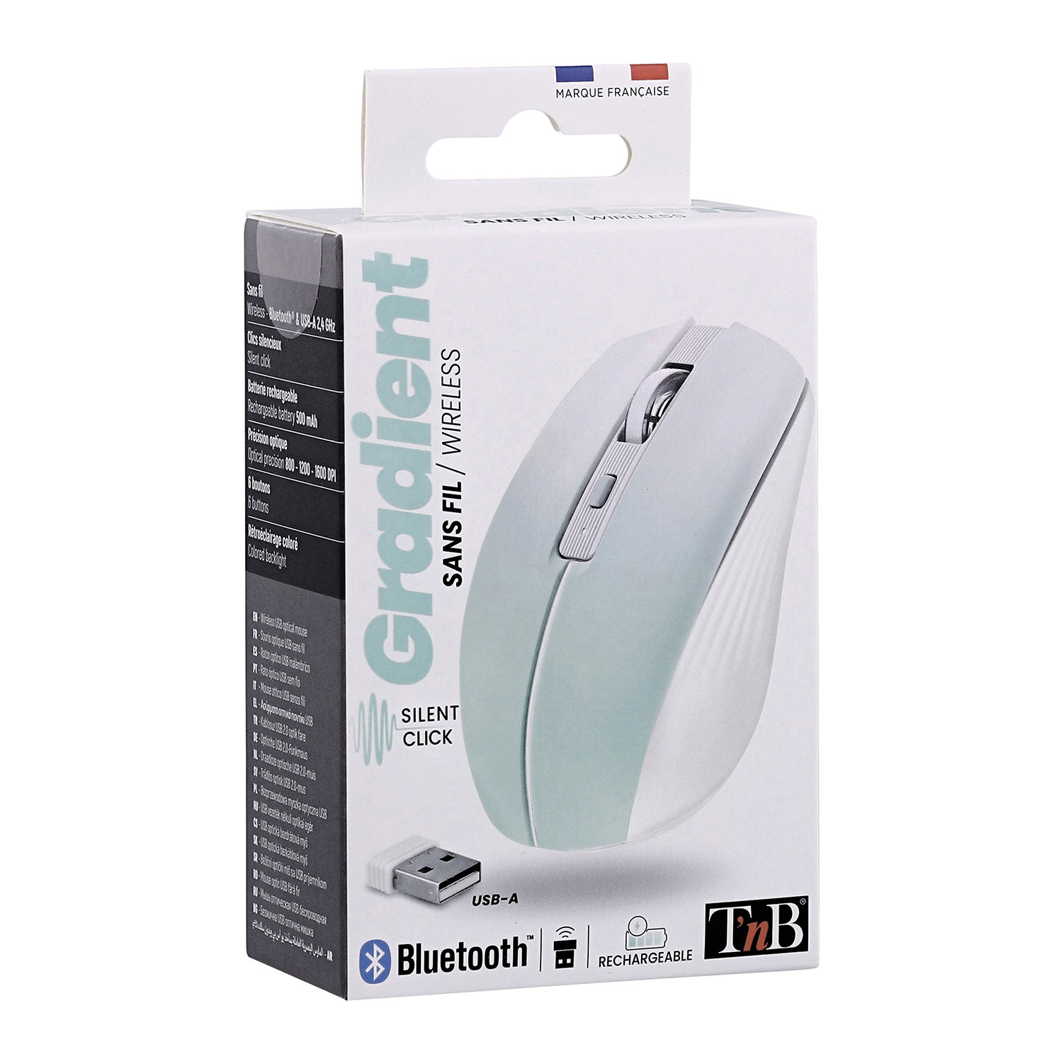 Rato Wireless Gradient Recarregavel Tnb Verde Pastel Pastel Mwgradientbl ( Imagem 4 de 4 ) - Preview