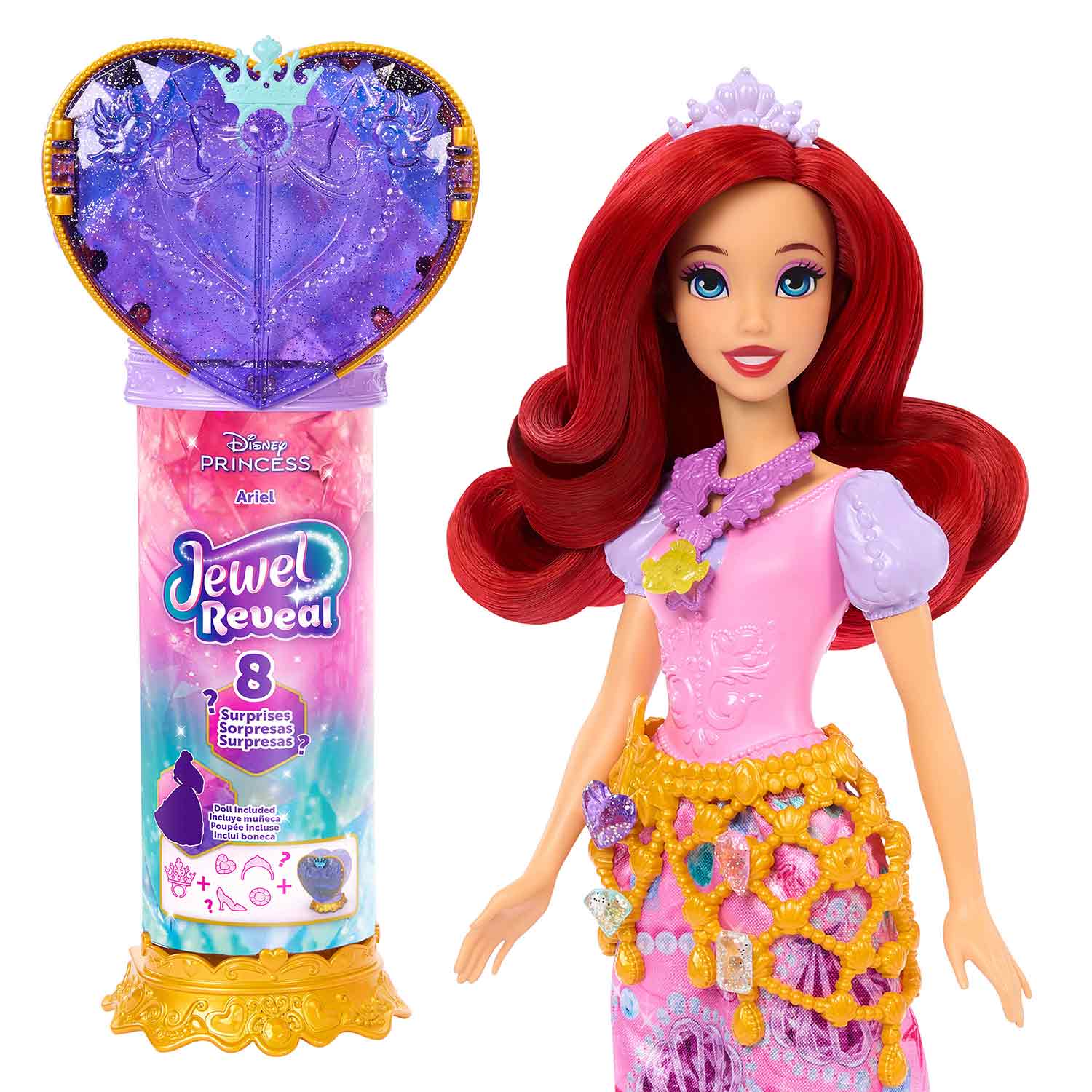 Disney Princess Jewel Reveal Ariel Mattel Jhl49 ( Imagem 2 de 4 ) - Preview