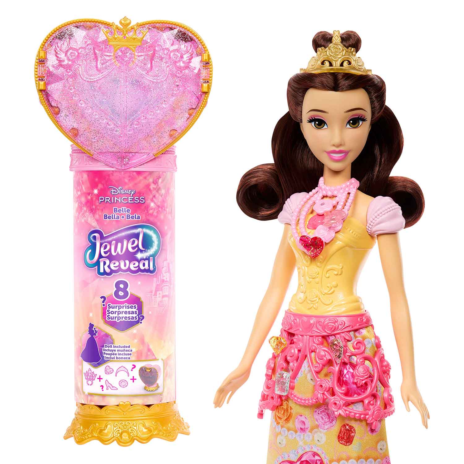 Disney Princess Jewel Reveal Bela Mattel Jhl51 ( Imagem 2 de 4 ) - Preview