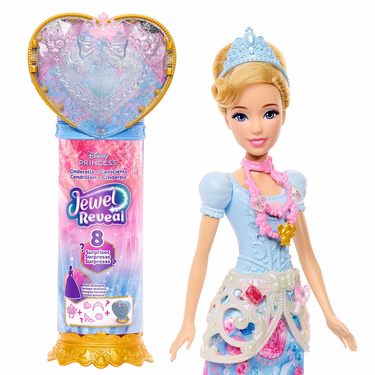 Disney Princess Jewel Reveal Cinderela Mattel Jhl50 ( Imagem 2 de 4 ) - Preview
