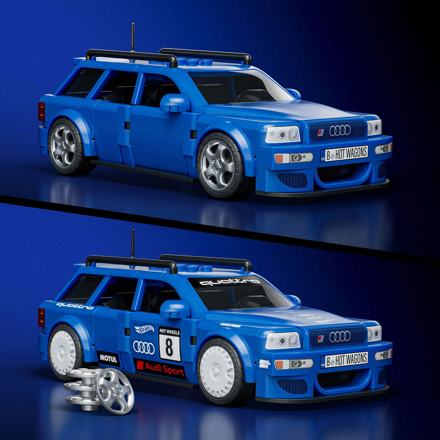 Hot Wheels Speed Series Brick Shop '94 Audi Avant Rs2 253 Pecas Mattel Jgr28 ( Imagem 3 de 4 ) - Preview