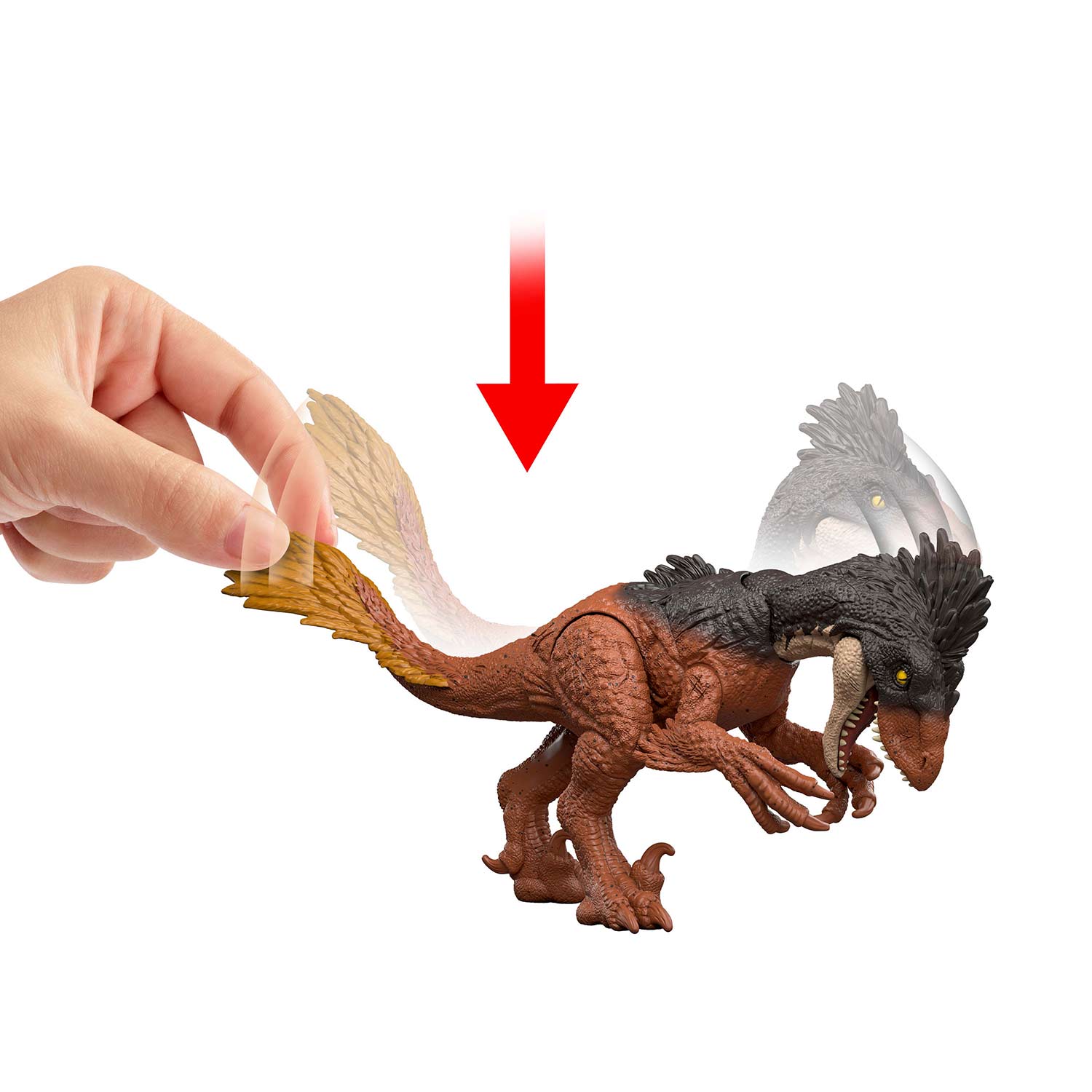 Jurassic World Ataque Feroz Achillobator 18Cm Mattel Jgb78/Jgb77 ( Imagem 4 de 4 ) - Preview