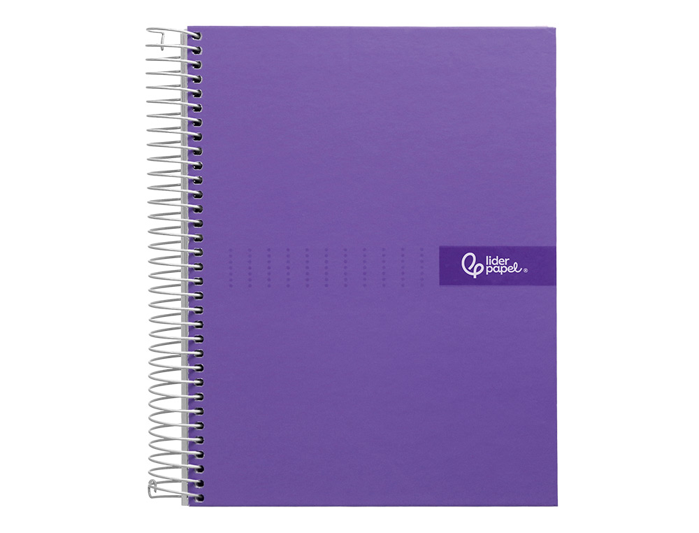 Caderno espiral liderpapel din a4 crafty capa forrada 120 f 90 gr quadricula 5mm 5 bandas de cores 4 furos cor violeta ( Imagem 2 de 26 ) - Preview