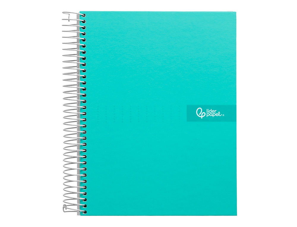 Caderno espiral liderpapel din a4 crafty capa forrada 120 f 90 gr quadricula 5mm 5 bandas de cores 4 furos cor turquesa ( Imagem 2 de 26 ) - Preview