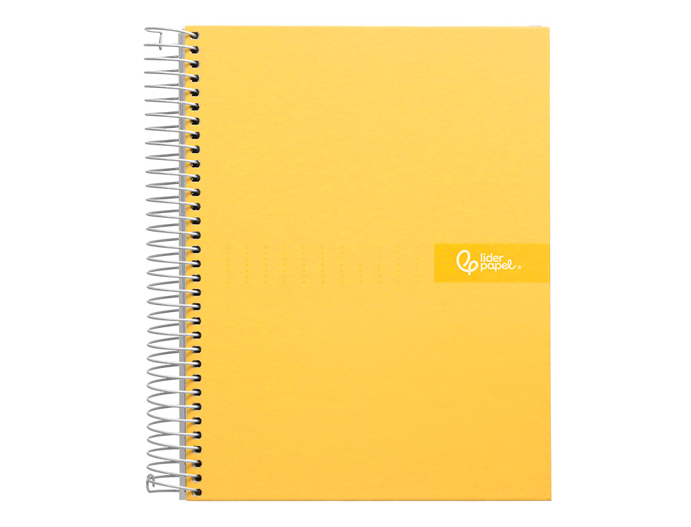 Caderno espiral liderpapel din a4 crafty capa forrada 120 f 90 gr quadricula 5mm 5 bandas de cores 4 furos cor amarelo ( Imagem 2 de 16 ) - Preview