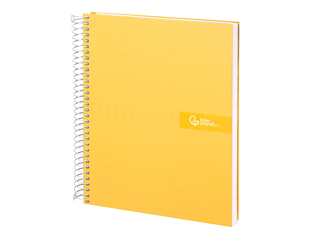 Caderno espiral liderpapel din a4 crafty capa forrada 120 f 90 gr quadricula 5mm 5 bandas de cores 4 furos cor amarelo ( Imagem 5 de 16 ) - Preview