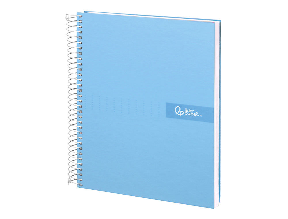 Caderno espiral liderpapel din a4 crafty capa forrada 120 f 90 gr quadricula 5 mm 5 bandas de cores 4 cores celeste ( Imagem 5 de 16 ) - Preview