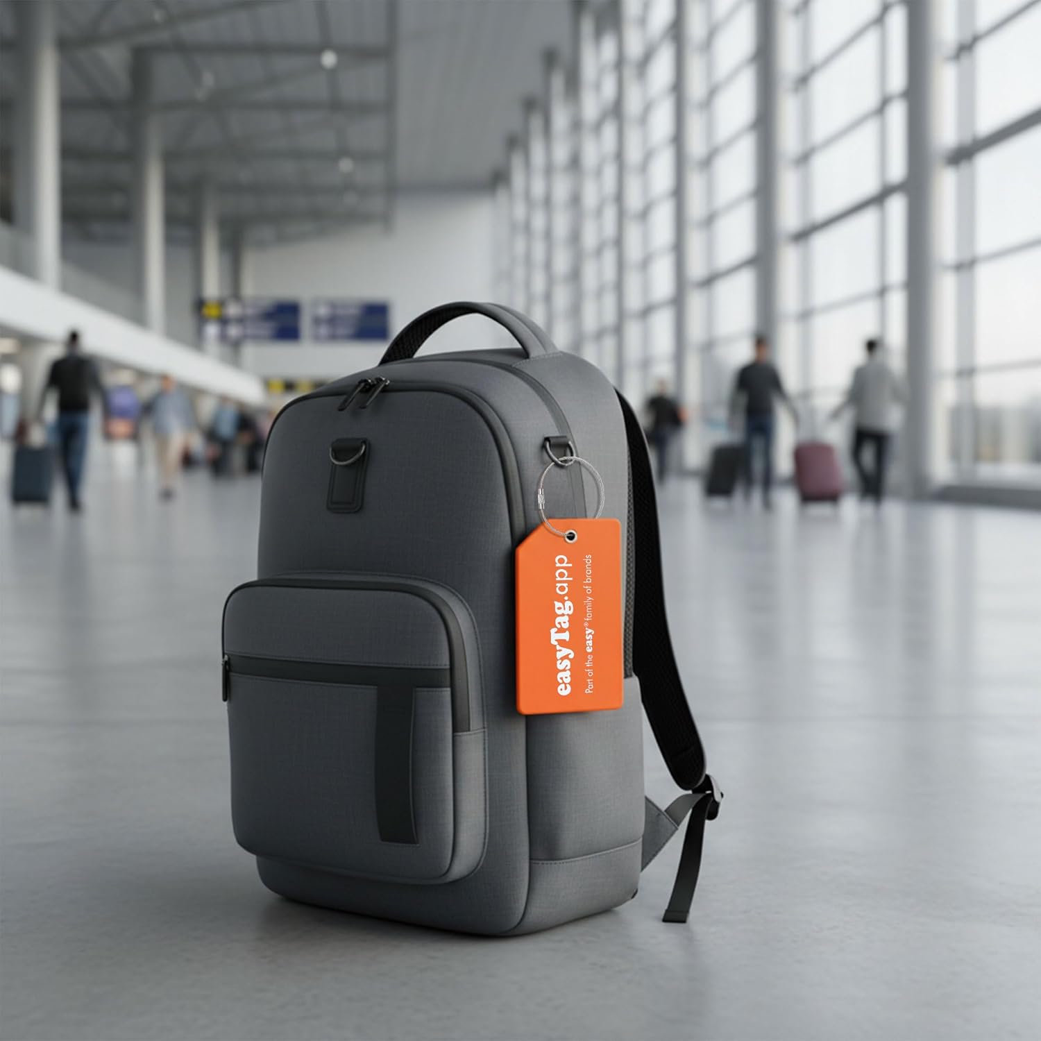 easyTag Porta-Cartões Rastreador Laranja Com Cabo Integrado, Acessório De Viagem Para Chaves, Bolsas E Bagagens. ( Imagem 2 de 4 ) - Preview