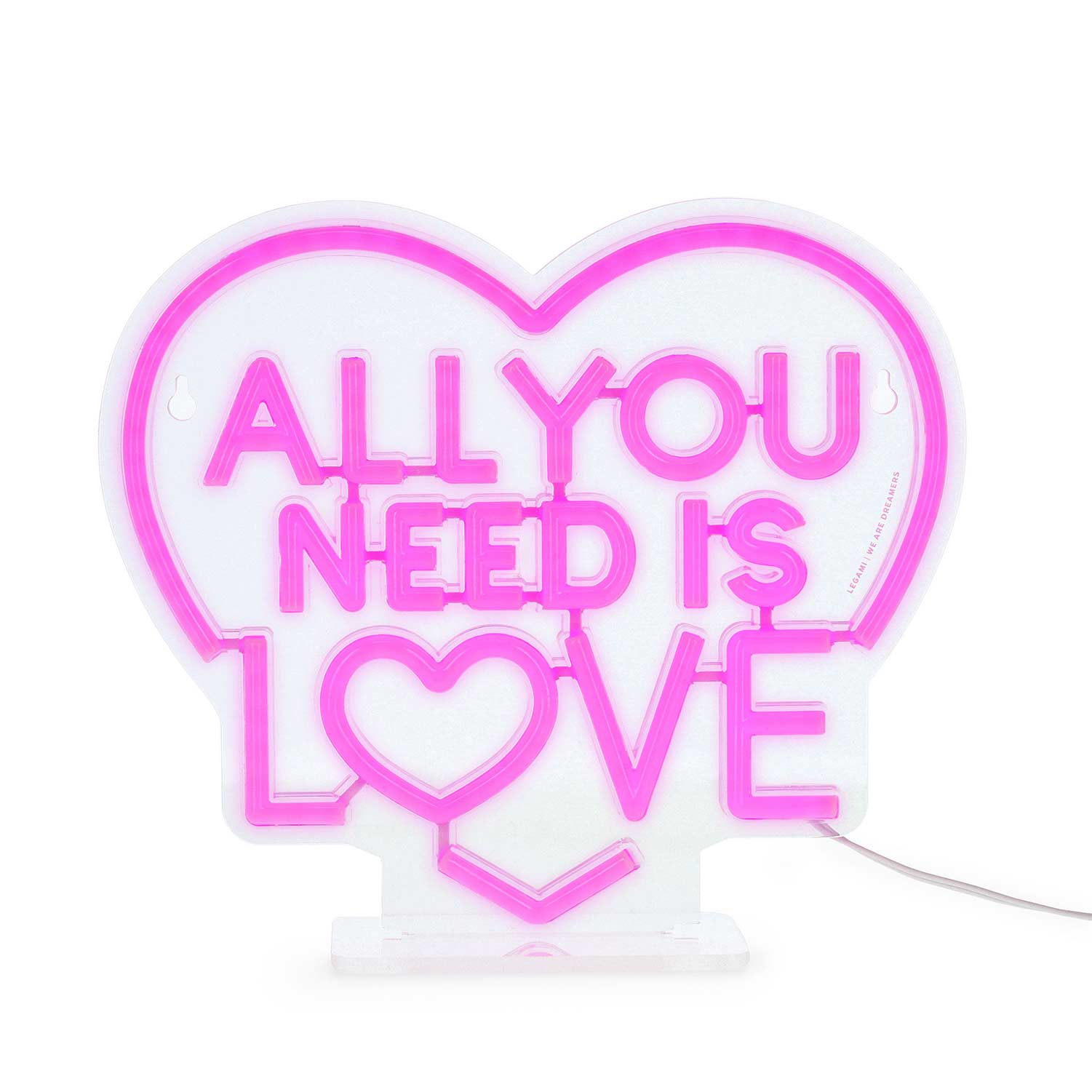 Candeeiro De Mesa Efeito Neon "All You Need Is Love" Legami I Love You Nel0005 ( Imagem 3 de 4 ) - Preview