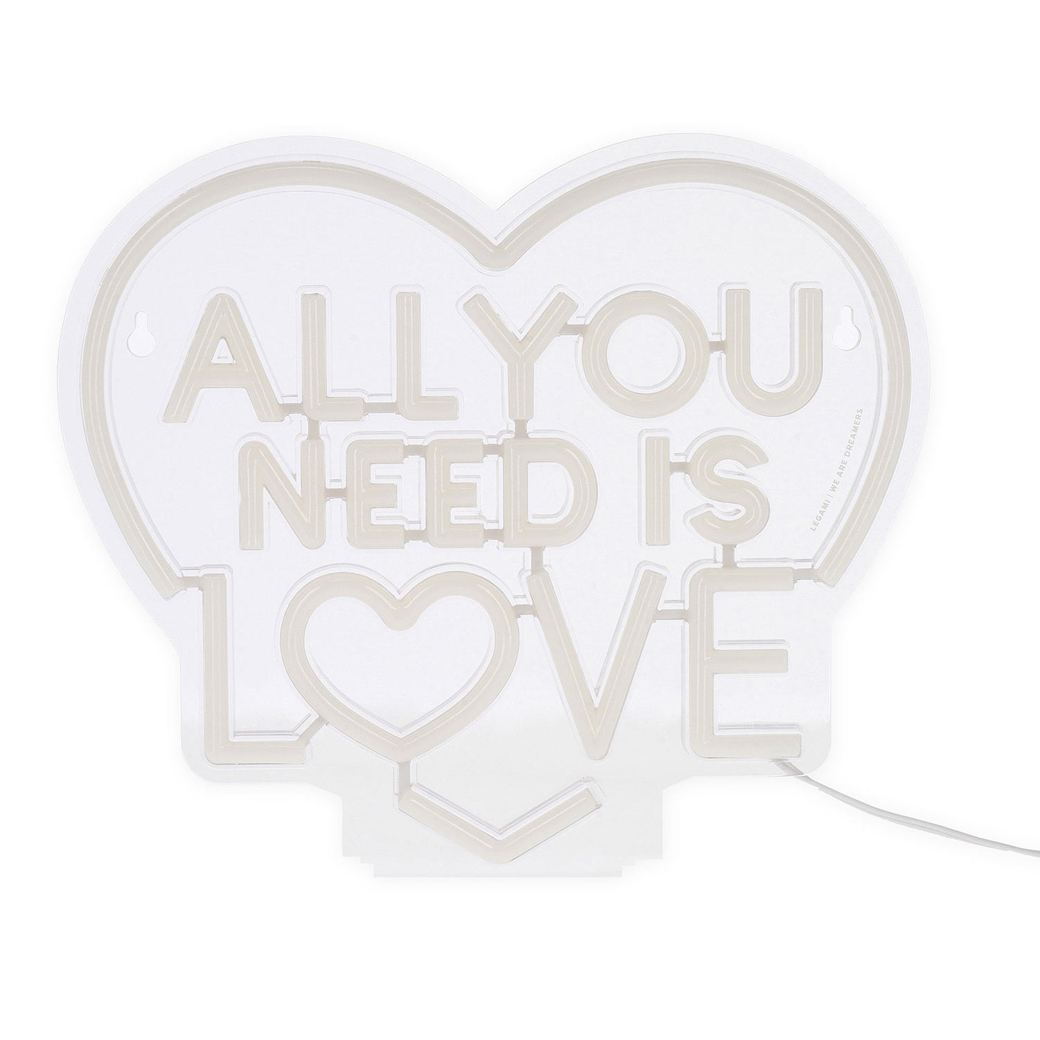 Candeeiro De Mesa Efeito Neon "All You Need Is Love" Legami I Love You Nel0005 ( Imagem 4 de 4 ) - Preview