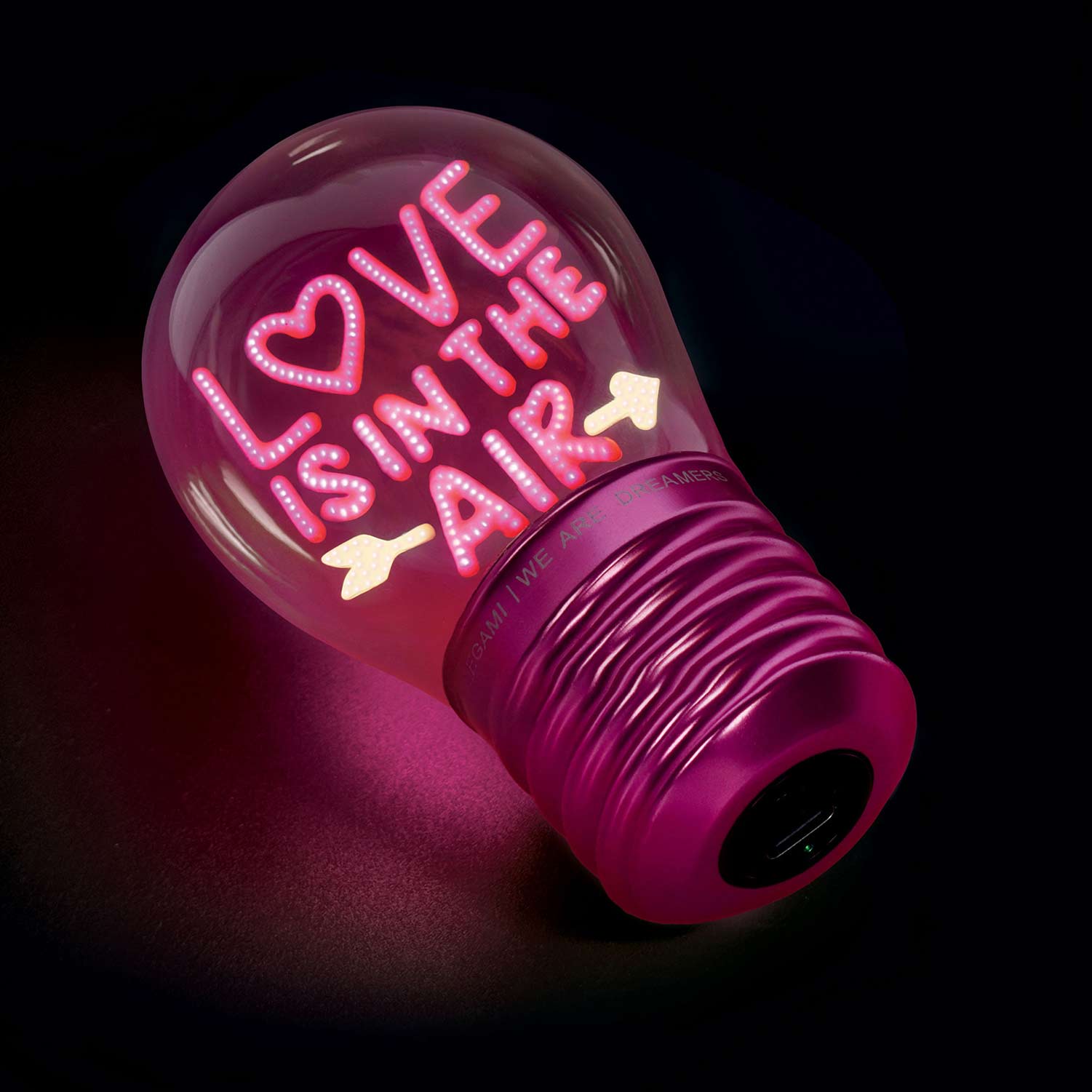Candeeiro De Mesa Em Forma De Lampada "Love Is In The Air" Legami I Love You Clb0021 ( Imagem 2 de 4 ) - Preview