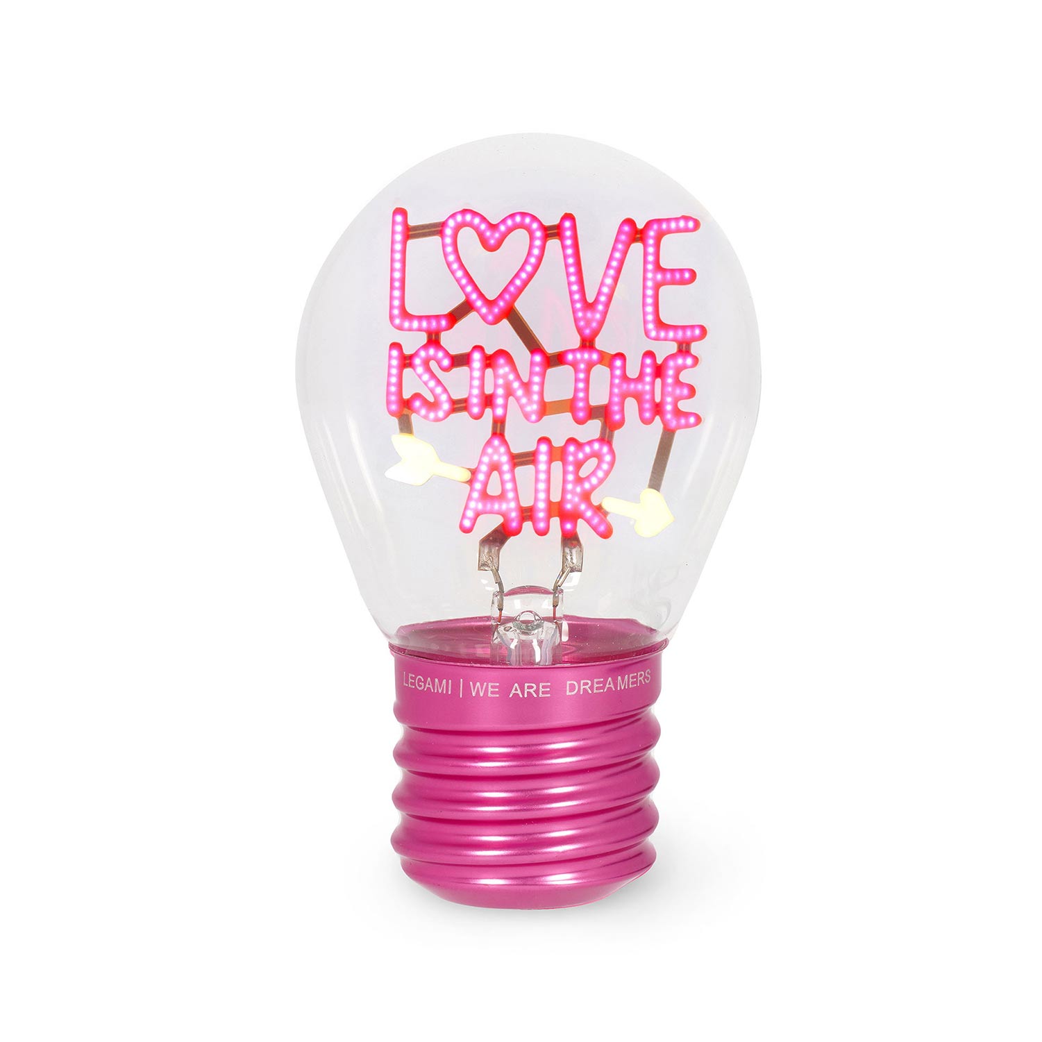 Candeeiro De Mesa Em Forma De Lampada "Love Is In The Air" Legami I Love You Clb0021 ( Imagem 3 de 4 ) - Preview