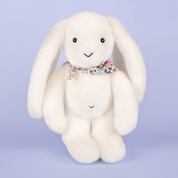 Peluche Coelho Fleurette Branco 25Cm Doudou Et Compagnie Dc4296 ( Imagem 3 de 4 ) - Preview