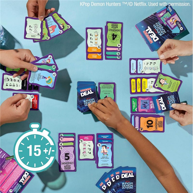 Jogo de Tabuleiro Monopoly Deal: KPop Demon Hunters ( Imagem 2 de 4 ) - Preview