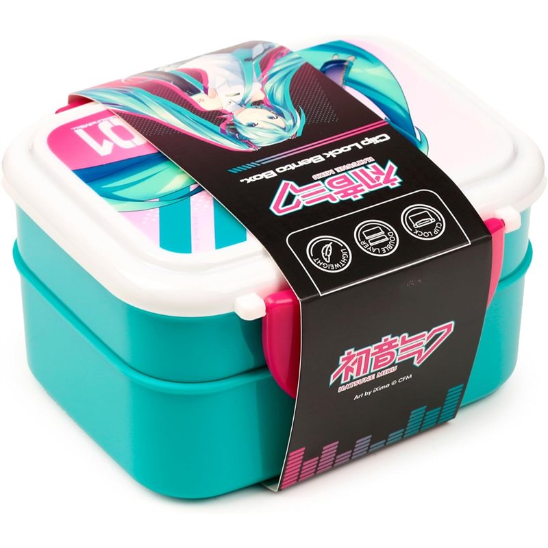 Lancheira Bento com fecho clip e talheres - Hatsune Miku ( Imagem 2 de 4 ) - Preview
