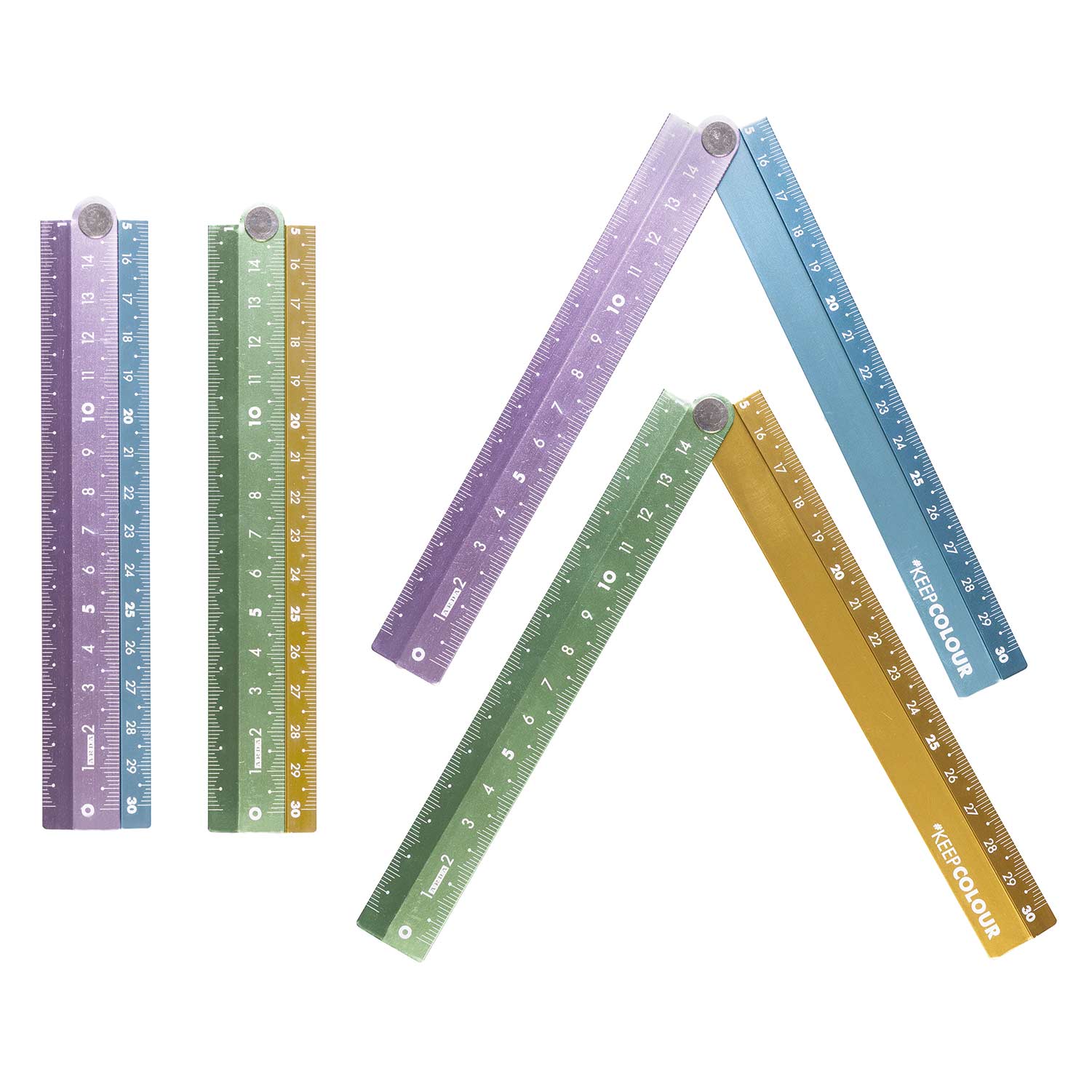 Régua De Alumínio Dobravel Arda Keep Colour Pastel 30Cm Sortido 1783015 ( Imagem 3 de 4 ) - Preview