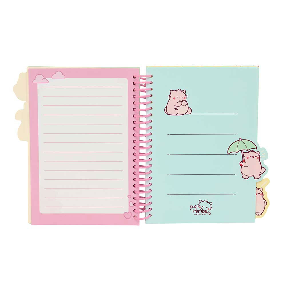 Caderno A5 Espiral Com Separadores Pembe The Pink Cat Pautado 80Fl 512646077 ( Imagem 4 de 4 ) - Preview
