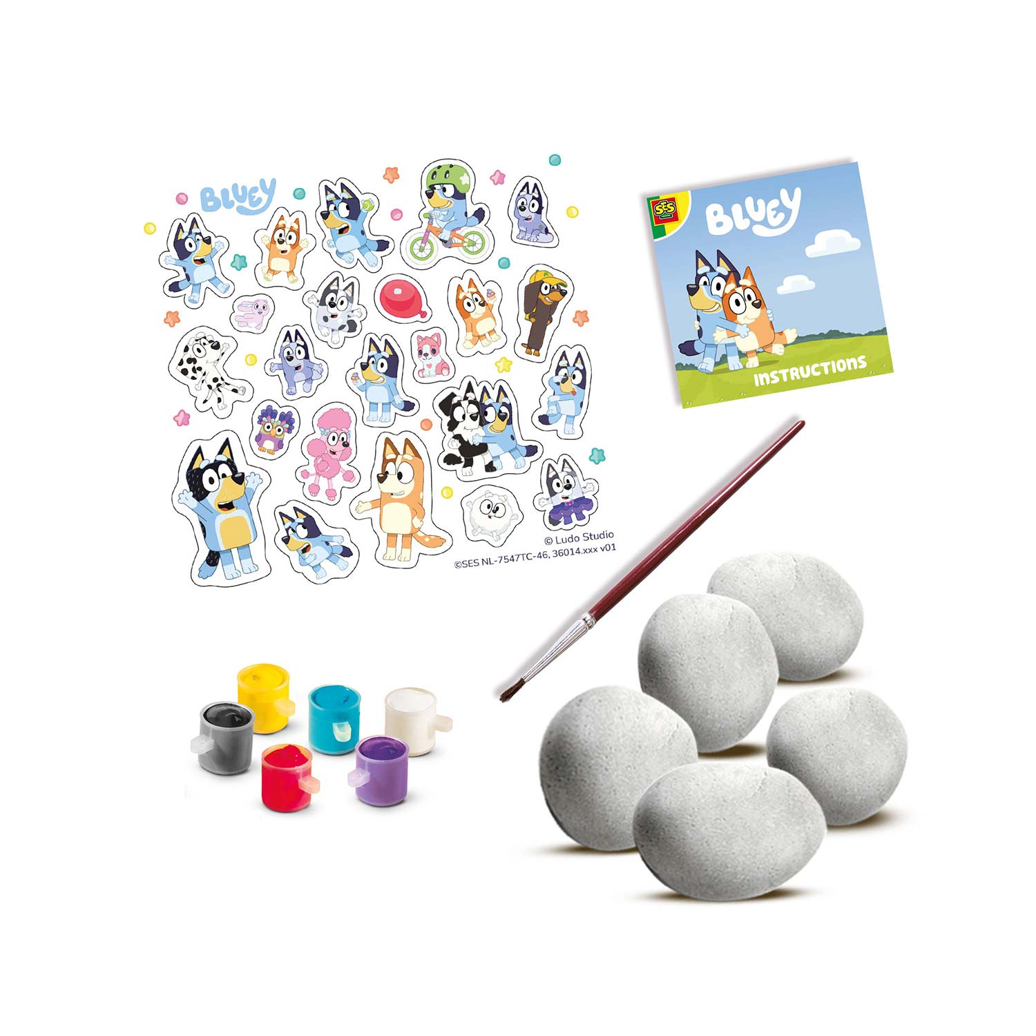 Bluey - Pintura De Pedras Ses Creative 14095 ( Imagem 2 de 4 ) - Preview