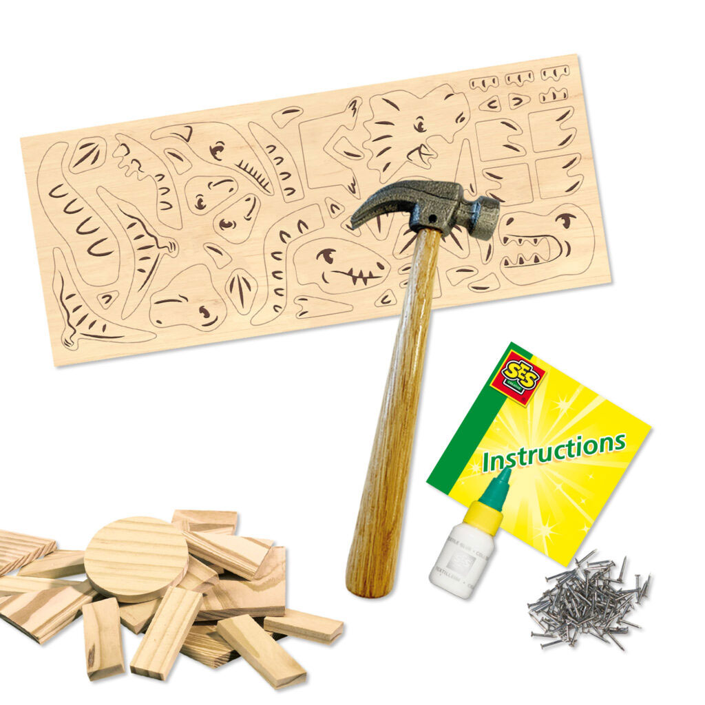 Kit De Marcenaria - Dinossauros Ses Creative Hobby 00942 ( Imagem 2 de 4 ) - Preview