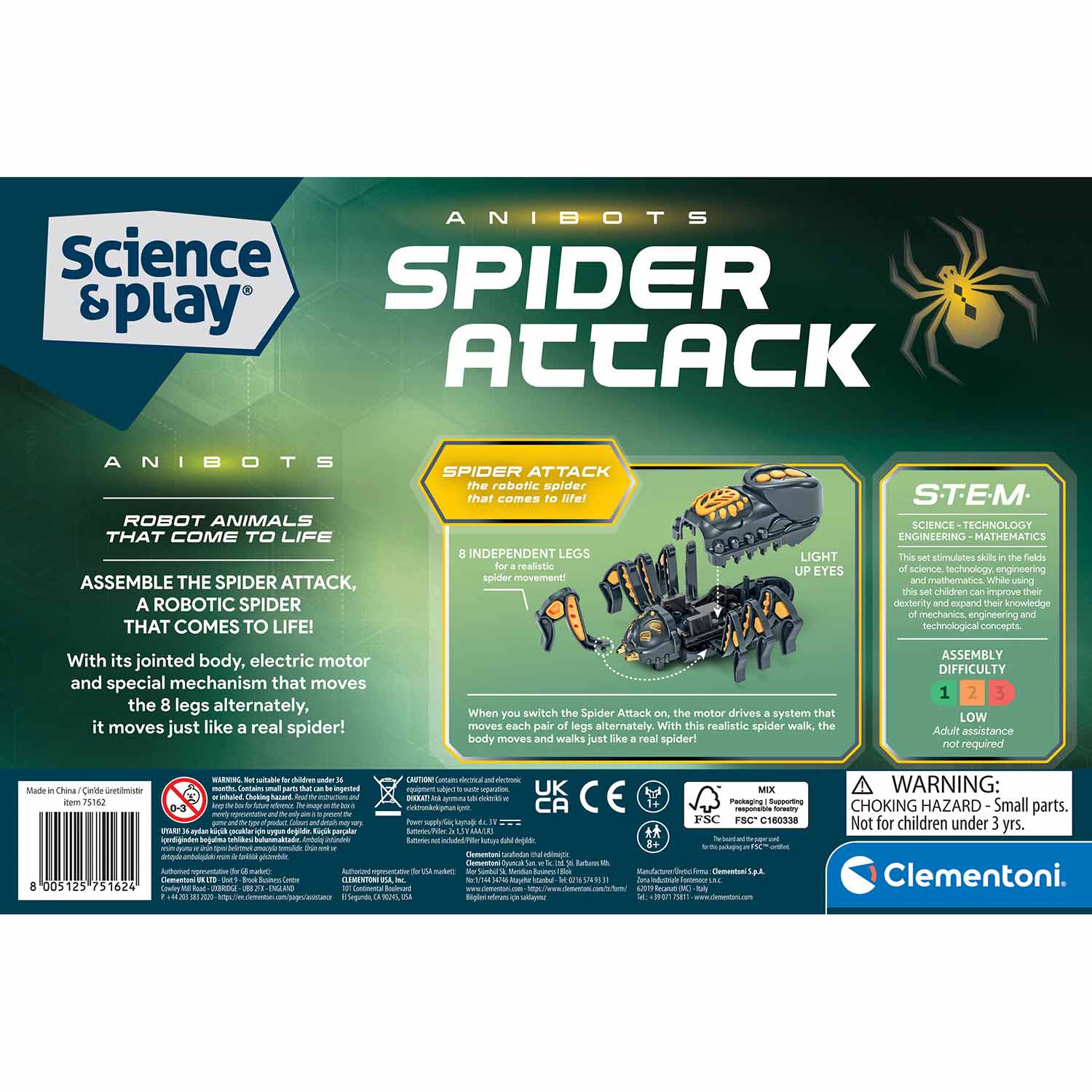 Anibots - Spider Attack Clementoni Ciencia & Jogo Robotics 75162 ( Imagem 4 de 4 ) - Preview