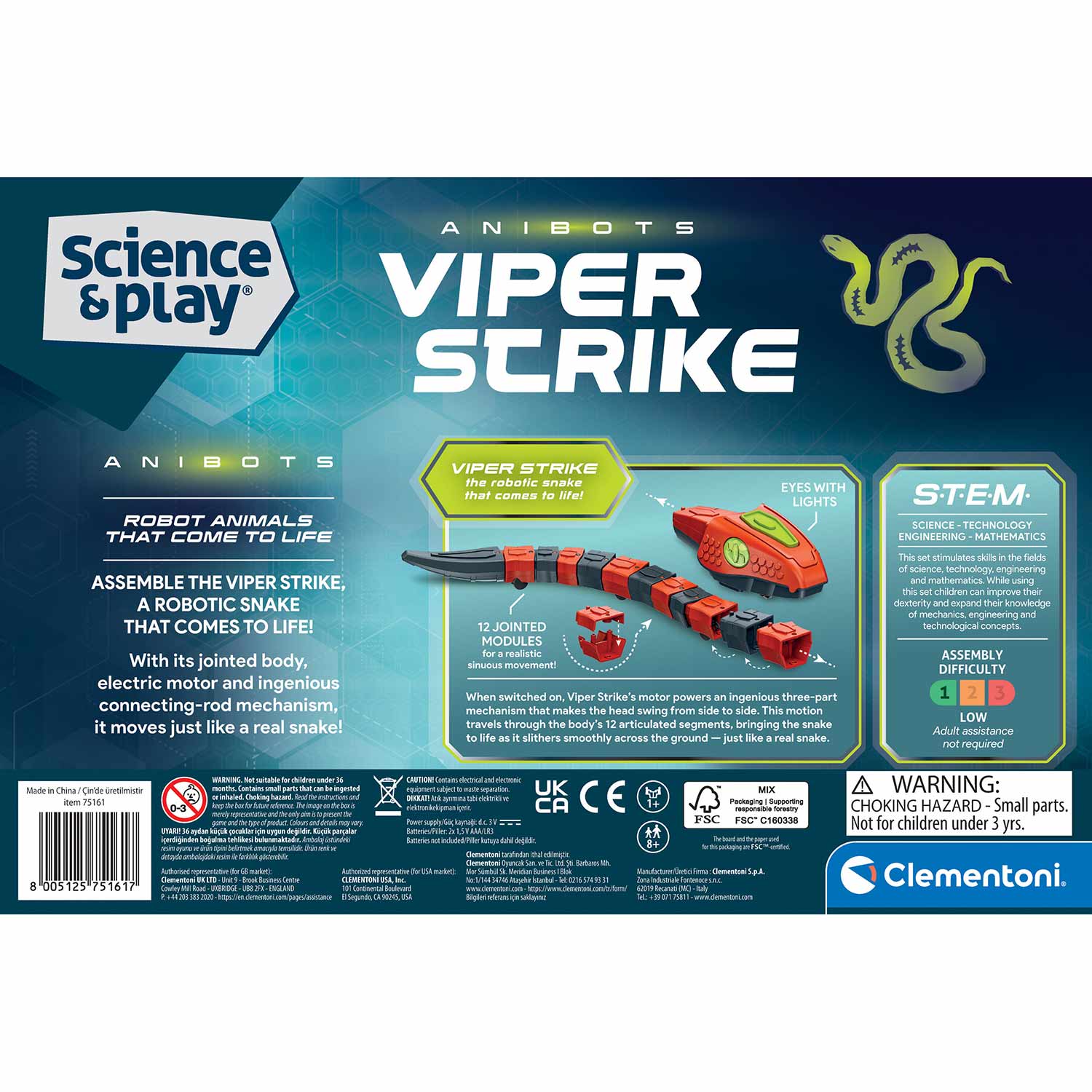 Anibots - Viper Strike Clementoni Ciencia & Jogo Robotics 75161 ( Imagem 4 de 4 ) - Preview