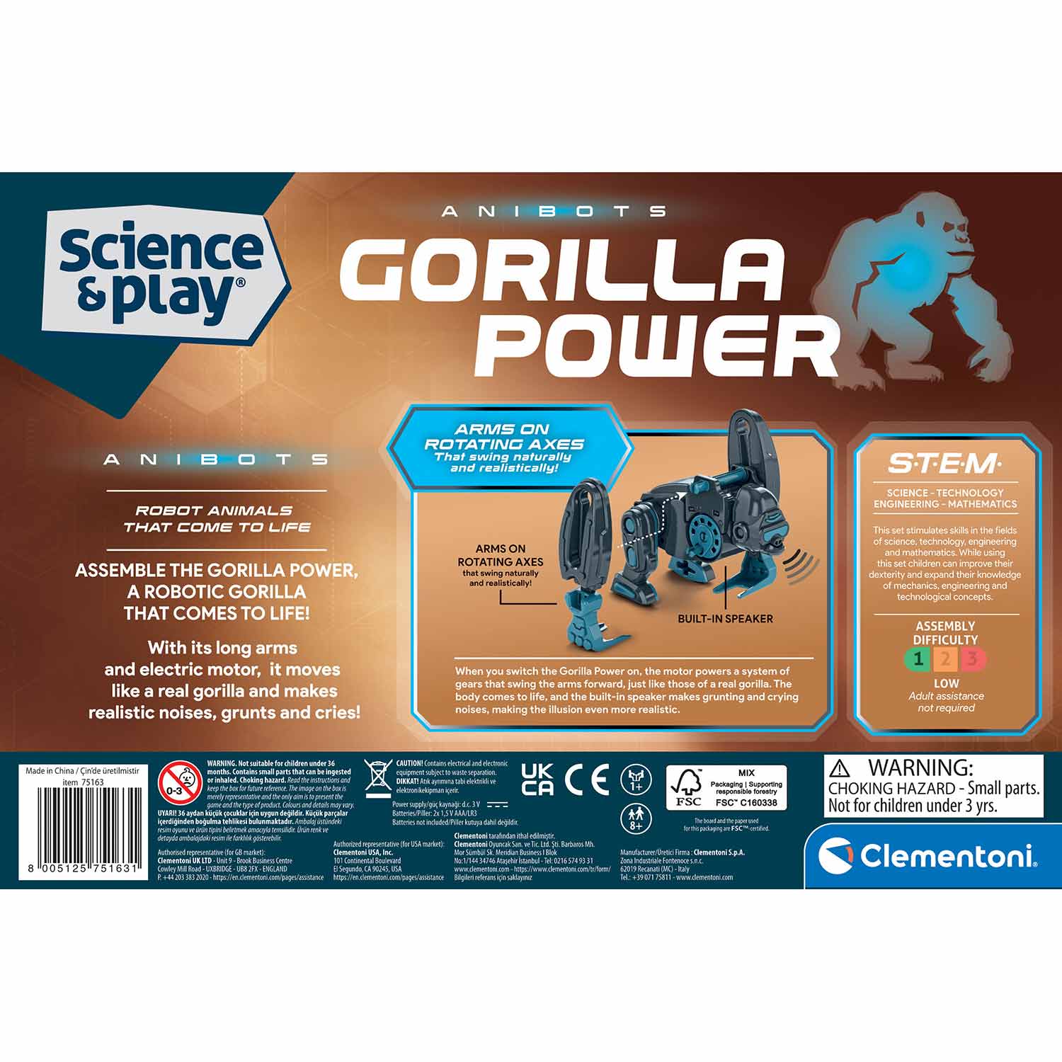 Anibots - Gorila Power Clementoni Ciencia & Jogo Robotics 75163 ( Imagem 4 de 4 ) - Preview