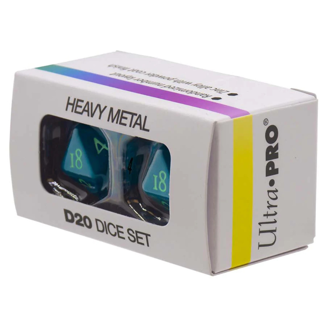 UP - Vivid Heavy Metal Dice: Teal ( Imagem 2 de 2 ) - Preview