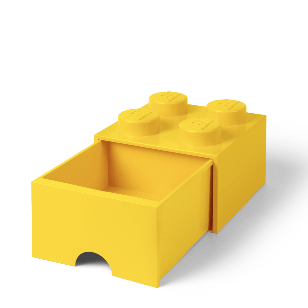 LEGO® Gaveta de Arrumação 2x2 | Amarelo | 250x250x180 mm | Empilhável ( Imagem 3 de 4 ) - Preview