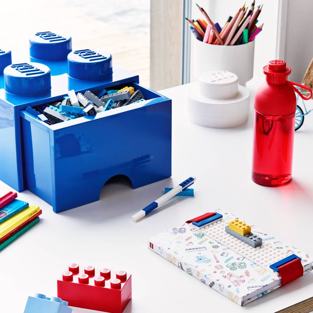 LEGO® Gaveta de Arrumação 2x2 | Azul | 250x250x180 mm | Empilhável ( Imagem 5 de 5 ) - Preview
