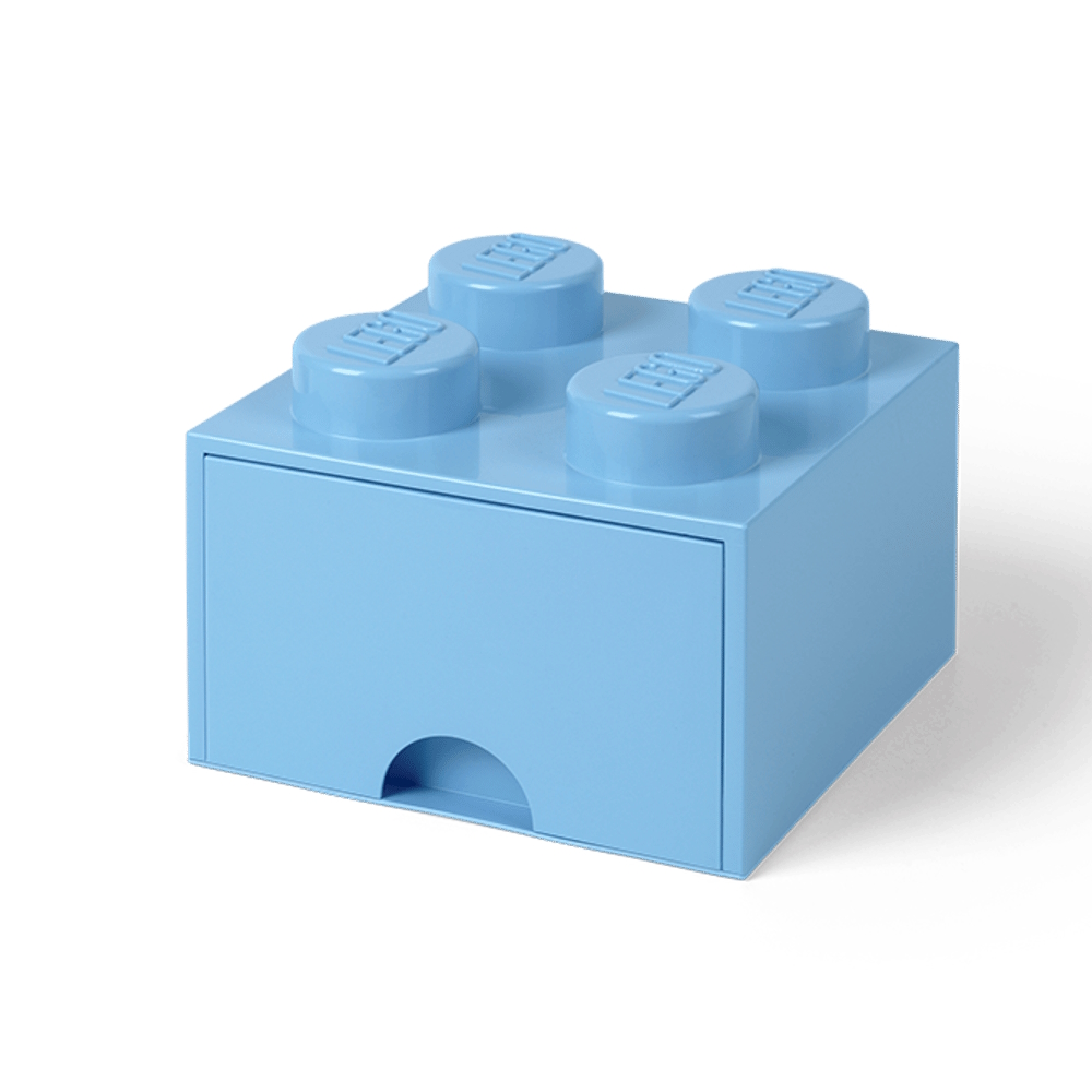 LEGO® 2x2 Storage Drawer | Light Blue | 250x250x180 mm | Stackable ( Imagem 3 de 5 ) - Preview