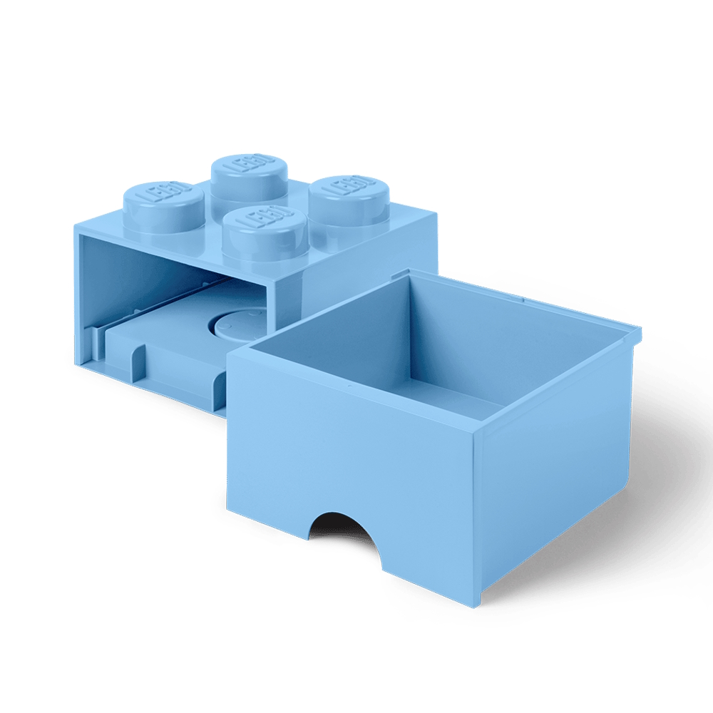 LEGO® 2x2 Storage Drawer | Light Blue | 250x250x180 mm | Stackable ( Imagem 4 de 5 ) - Preview