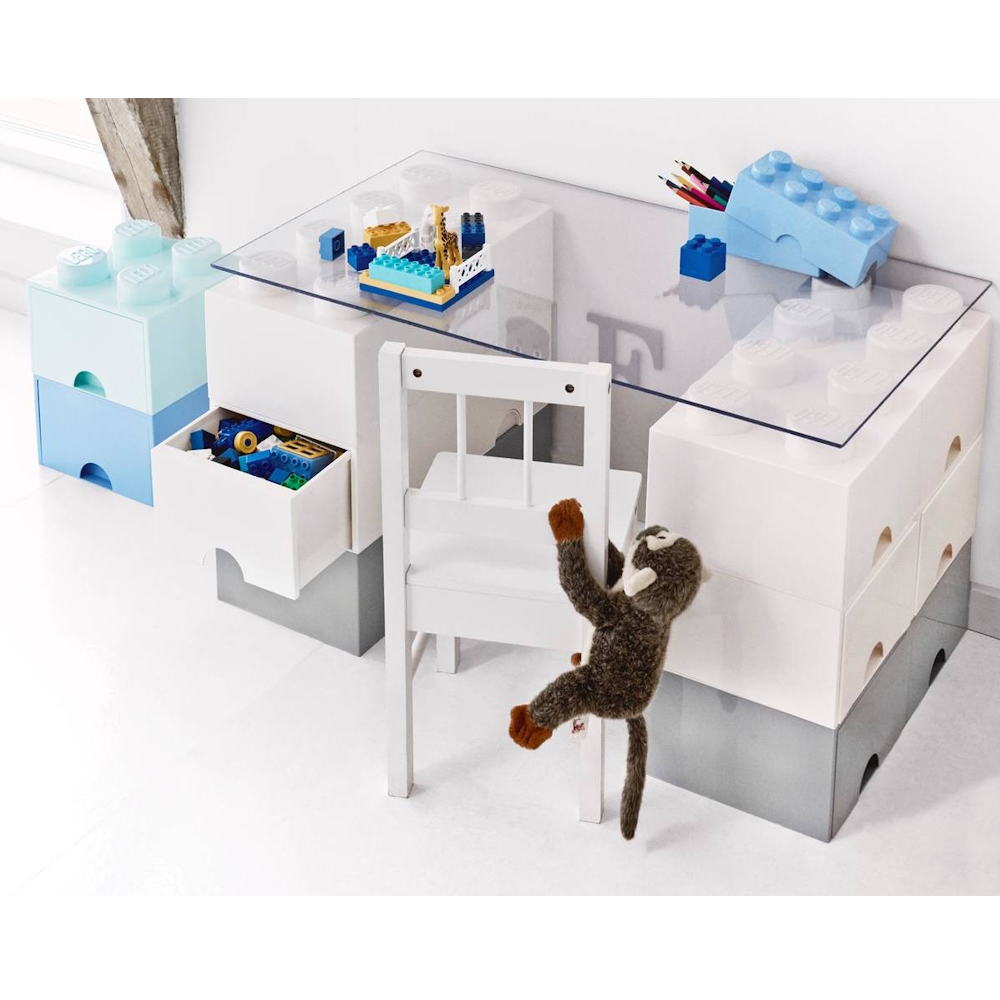 LEGO® Gaveta de Arrumação 2x2 | Branco | 250x250x180 mm | Empilhável ( Imagem 3 de 4 ) - Preview