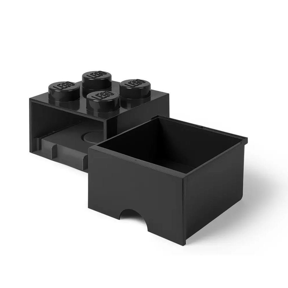 LEGO® Gaveta de Arrumação 2x2 | Preto | 250x250x180 mm | Empilhável ( Imagem 3 de 4 ) - Preview