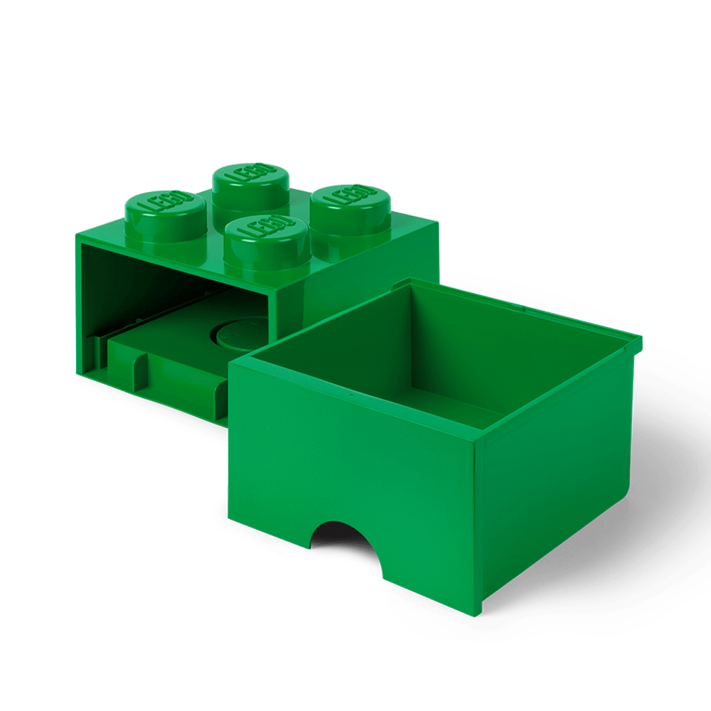 LEGO® 2x2 Storage Drawer | Green | 250x250x180 mm | Stackable ( Imagem 4 de 5 ) - Preview