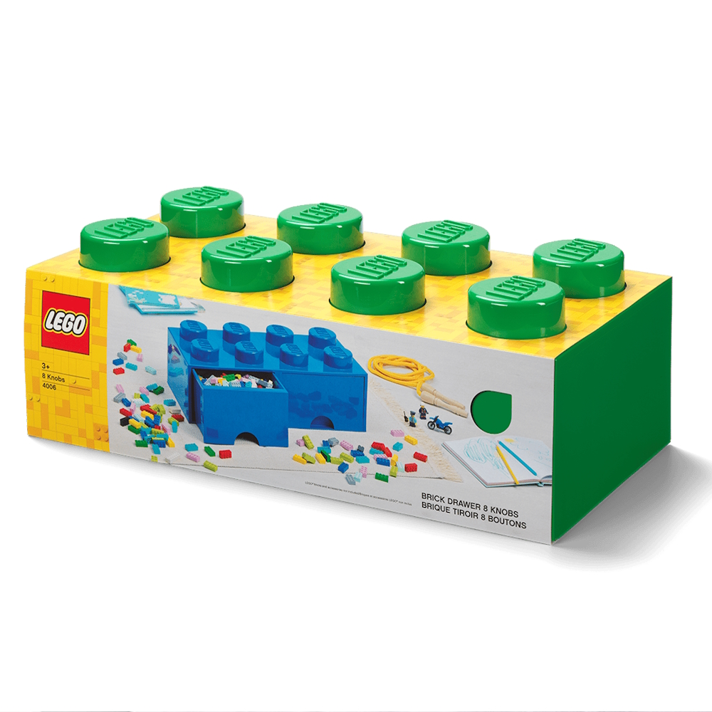 LEGO® 2x4 Storage Drawer | Green | 500x250x180 mm | Stackable ( Imagem 2 de 5 ) - Preview