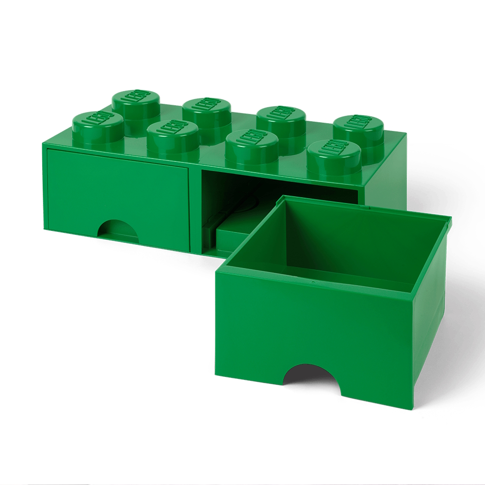 LEGO® 2x4 Storage Drawer | Green | 500x250x180 mm | Stackable ( Imagem 4 de 5 ) - Preview