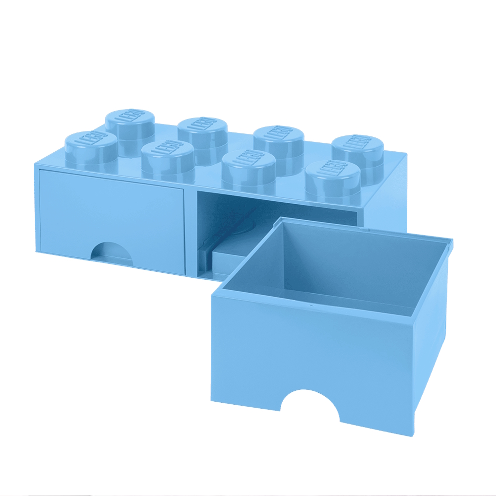 LEGO® Gaveta de Arrumação 2x4 | Azul Claro | 500x250x180 mm | Empilhável ( Imagem 4 de 5 ) - Preview