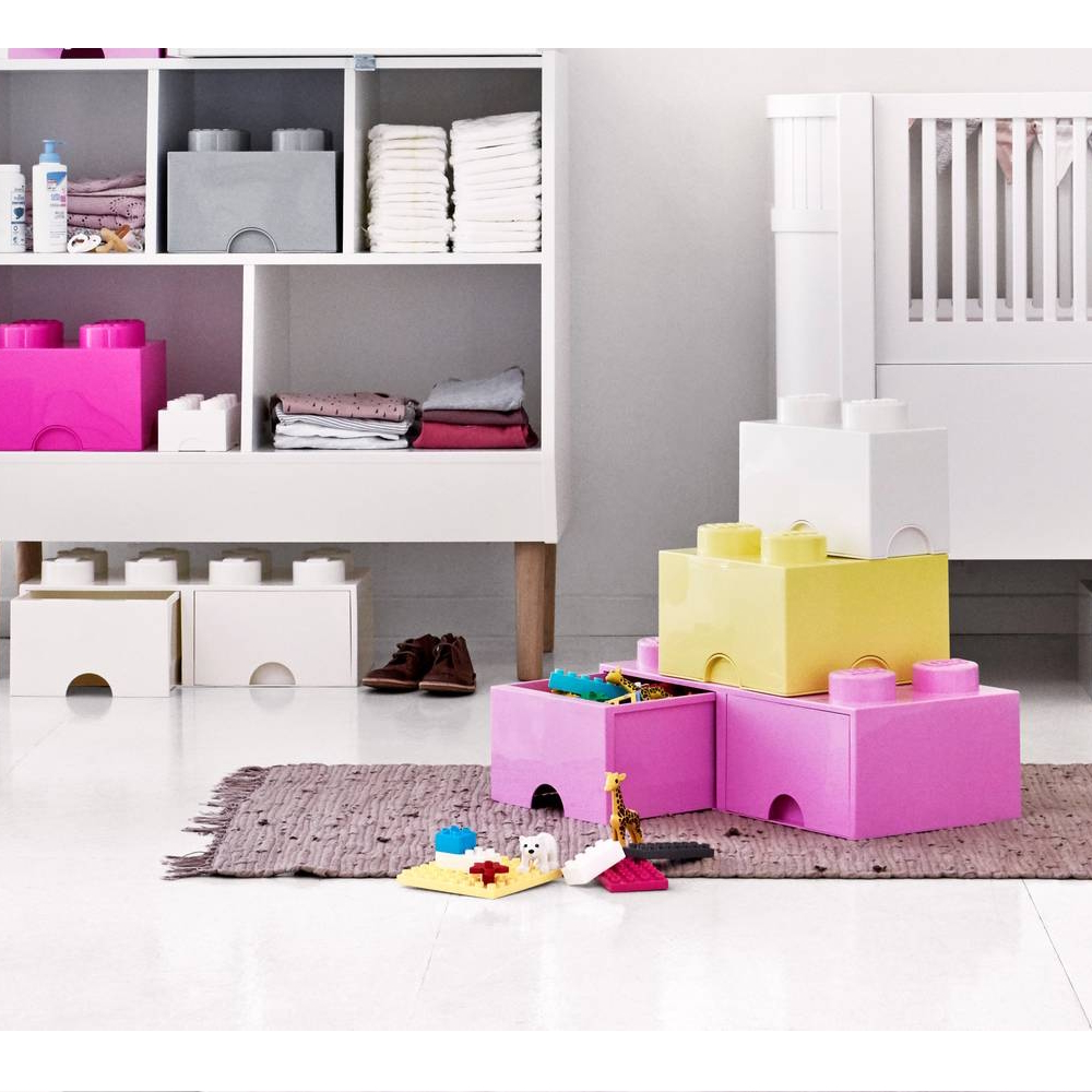 LEGO® 2x4 Storage Drawer | Pink | 500x250x180 mm | Stackable ( Imagem 5 de 5 ) - Preview