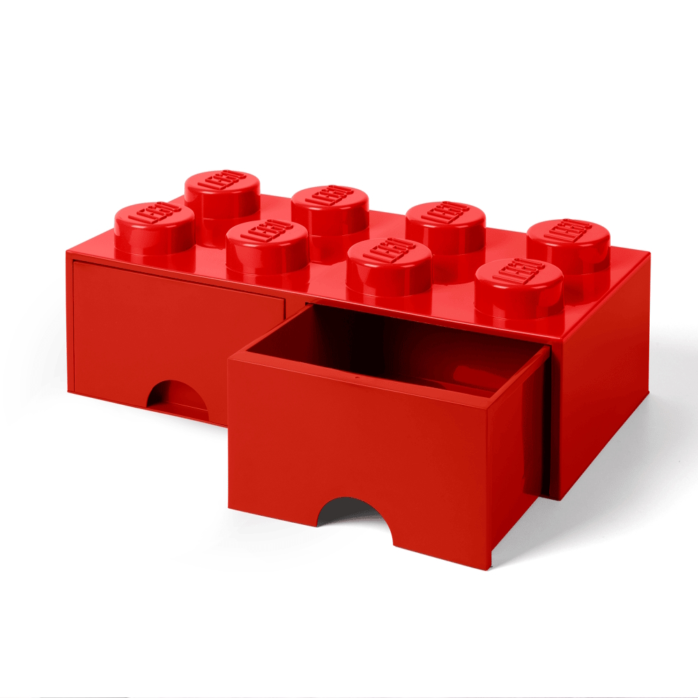LEGO® Gaveta de Arrumação 2x4 | Vermelho | 500x250x180 mm | Empilhável ( Imagem 2 de 5 ) - Preview