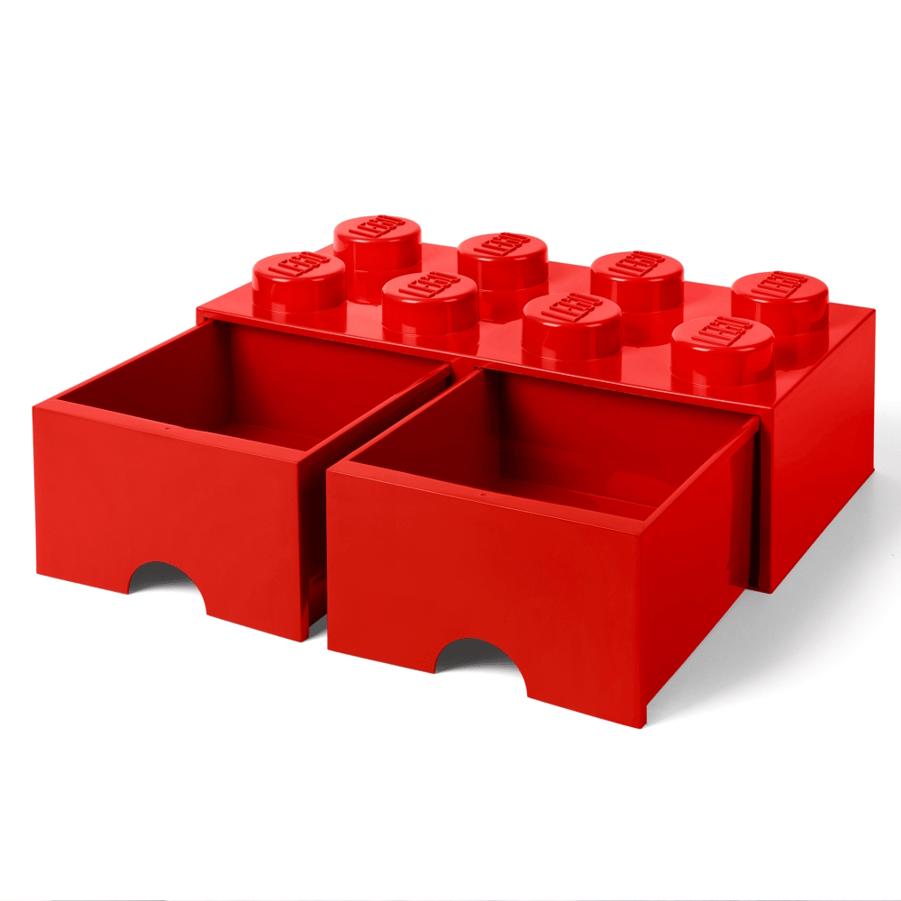 LEGO® Gaveta de Arrumação 2x4 | Vermelho | 500x250x180 mm | Empilhável ( Imagem 3 de 5 ) - Preview