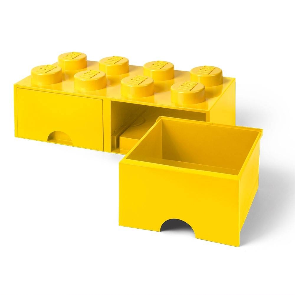LEGO® Gaveta de Arrumação 2x4 | Amarelo | 500x250x180 mm | Empilhável ( Imagem 2 de 4 ) - Preview