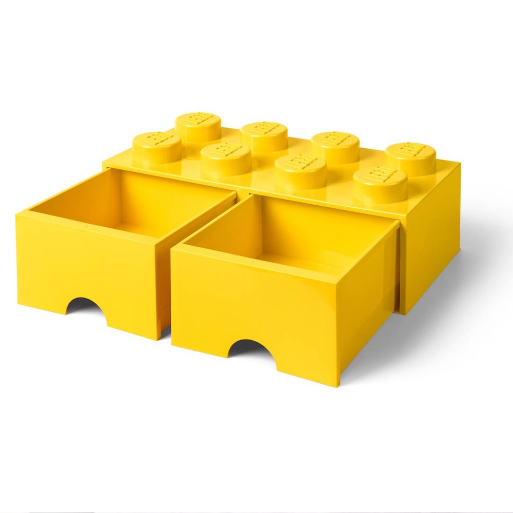 LEGO® Gaveta de Arrumação 2x4 | Amarelo | 500x250x180 mm | Empilhável ( Imagem 3 de 4 ) - Preview