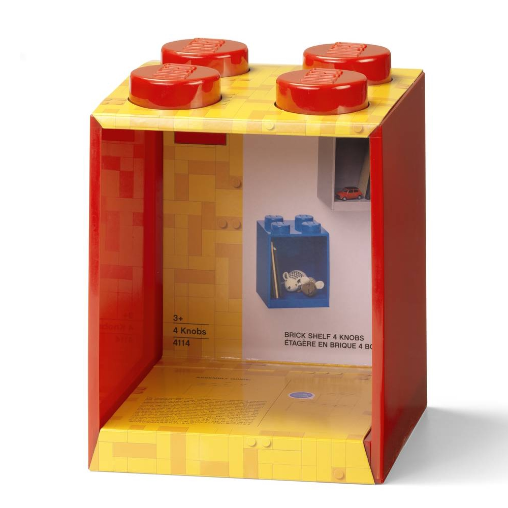 LEGO® Wall Shelf | 4 pins | Red | 159x159x211 mm ( Imagem 2 de 3 ) - Preview