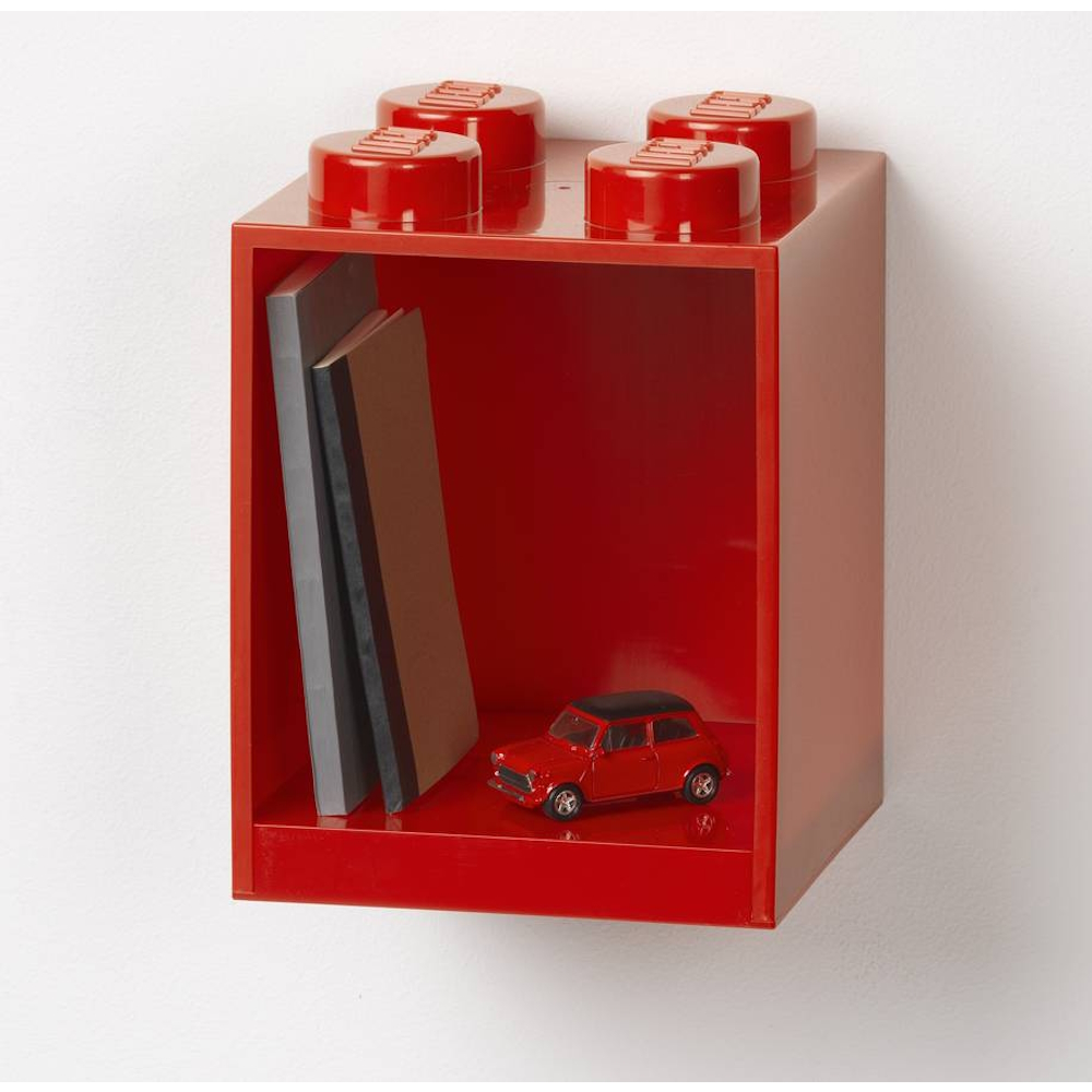 LEGO® Wall Shelf | 4 pins | Red | 159x159x211 mm ( Imagem 3 de 3 ) - Preview