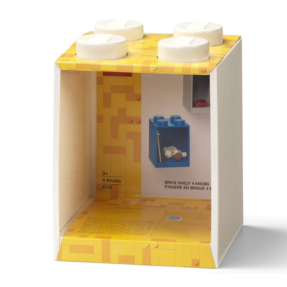 LEGO® Estante de parede | 4 pernos | Branco | 159x159x211 mm ( Imagem 2 de 3 ) - Preview