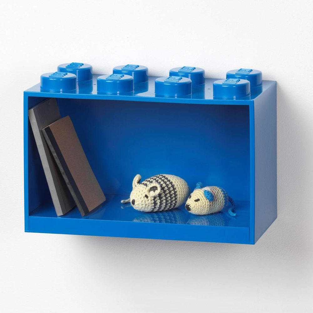 LEGO® Wall Shelf | 8 studs | Blue | 318x159x211 mm ( Imagem 3 de 3 ) - Preview