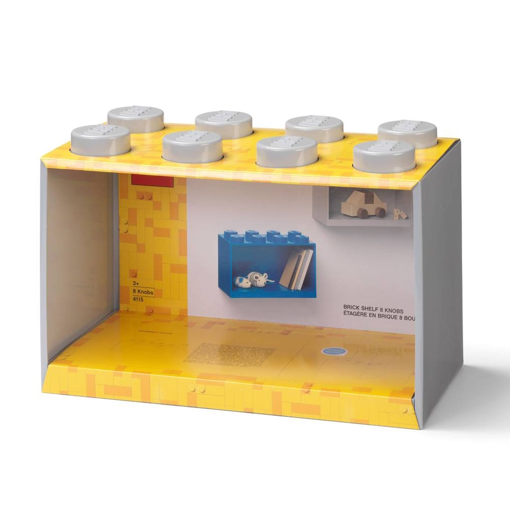 LEGO® Wall Shelf | 8 studs | Gray | 318x159x211 mm ( Imagem 2 de 3 ) - Preview