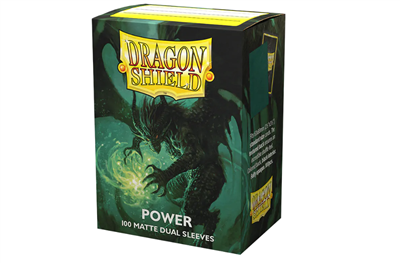 Dragon Shield Dual Matte Sleeves - Metallic Green / Power (100 Sleeves) ( Imagem 2 de 2 ) - Preview